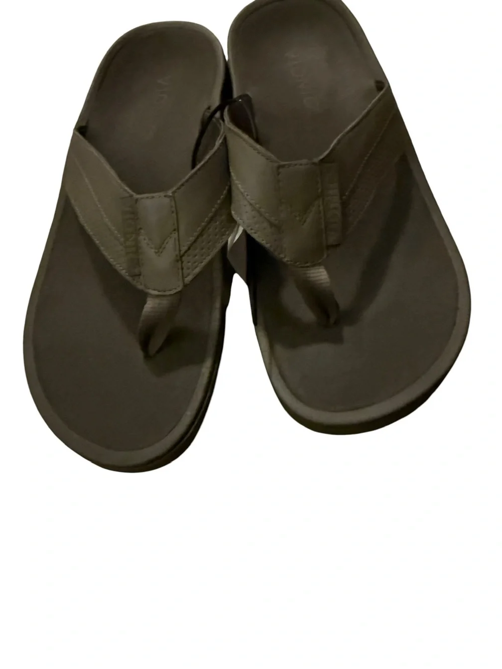 Vionic Men’s Wyatt Flip Flop Sandals in Charcoal Grey Size 7